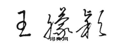骆恒光王朦颖草书个性签名怎么写