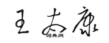 骆恒光王太康草书个性签名怎么写