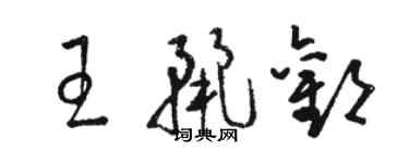 骆恒光王丽欢草书个性签名怎么写