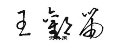 骆恒光王欢笛草书个性签名怎么写