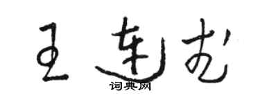骆恒光王连武草书个性签名怎么写