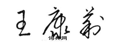 骆恒光王康莉草书个性签名怎么写