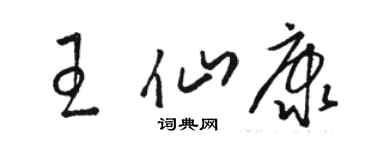 骆恒光王仙康草书个性签名怎么写