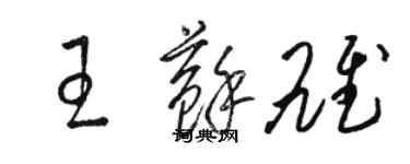 骆恒光王苏雄草书个性签名怎么写