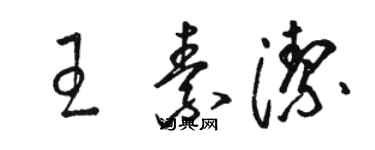 骆恒光王素洁草书个性签名怎么写