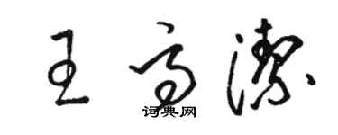 骆恒光王高洁草书个性签名怎么写