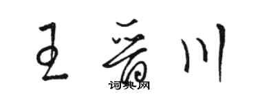 骆恒光王晋川草书个性签名怎么写