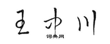 骆恒光王中川草书个性签名怎么写