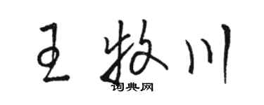 骆恒光王牧川草书个性签名怎么写