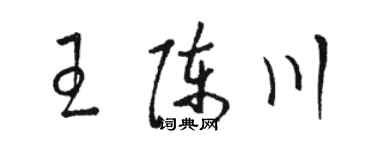 骆恒光王陈川草书个性签名怎么写