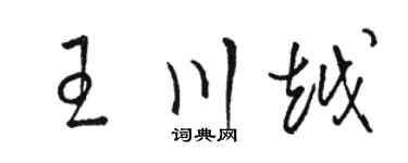 骆恒光王川越草书个性签名怎么写