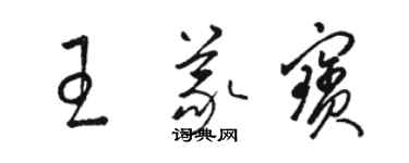 骆恒光王义宝草书个性签名怎么写