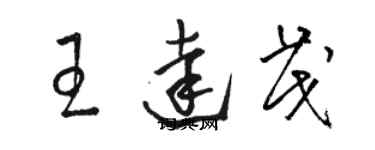 骆恒光王达茂草书个性签名怎么写