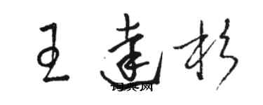 骆恒光王达杉草书个性签名怎么写