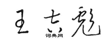 骆恒光王吉彪草书个性签名怎么写