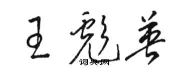 骆恒光王彪英草书个性签名怎么写