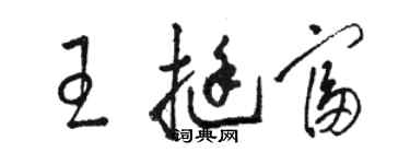 骆恒光王挺富草书个性签名怎么写