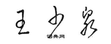 骆恒光王少泉草书个性签名怎么写