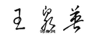 骆恒光王泉英草书个性签名怎么写