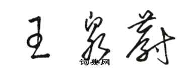 骆恒光王泉蔚草书个性签名怎么写