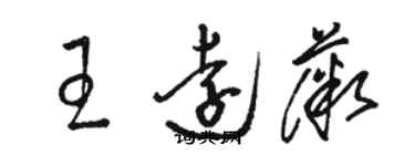 骆恒光王远薇草书个性签名怎么写