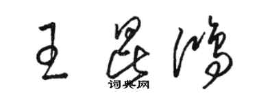 骆恒光王昆鸿草书个性签名怎么写