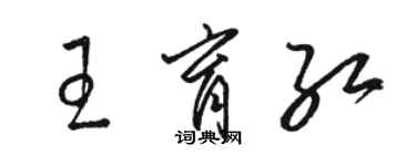 骆恒光王育红草书个性签名怎么写