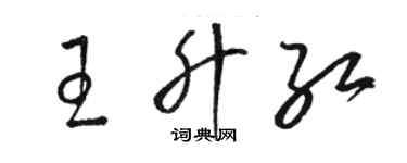 骆恒光王升红草书个性签名怎么写