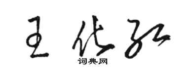 骆恒光王化红草书个性签名怎么写