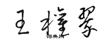 骆恒光王权翠草书个性签名怎么写