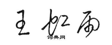 骆恒光王虹雨草书个性签名怎么写