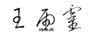 骆恒光王雨灵草书个性签名怎么写