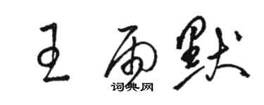 骆恒光王雨默草书个性签名怎么写