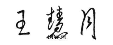 骆恒光王慧月草书个性签名怎么写