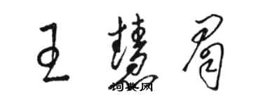 骆恒光王慧眉草书个性签名怎么写