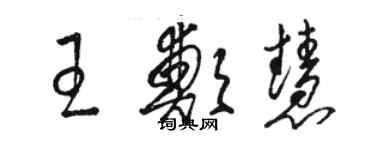 骆恒光王郑慧草书个性签名怎么写