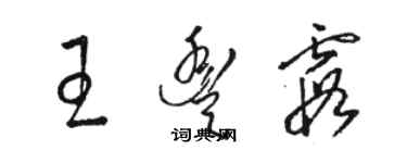 骆恒光王丰霞草书个性签名怎么写