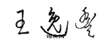 骆恒光王逸丰草书个性签名怎么写