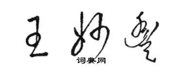 骆恒光王妙丰草书个性签名怎么写