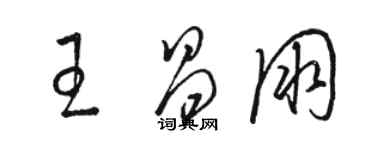 骆恒光王昌朋草书个性签名怎么写