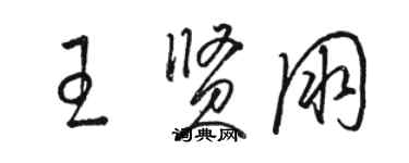 骆恒光王贤朋草书个性签名怎么写