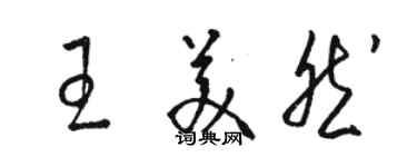 骆恒光王美然草书个性签名怎么写
