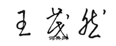 骆恒光王茂然草书个性签名怎么写