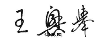 骆恒光王兴举草书个性签名怎么写