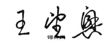 骆恒光王望兴草书个性签名怎么写