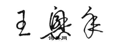 骆恒光王兴年草书个性签名怎么写