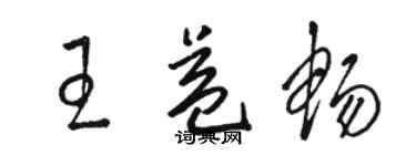 骆恒光王益畅草书个性签名怎么写