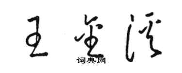 骆恒光王金溪草书个性签名怎么写