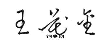 骆恒光王花金草书个性签名怎么写