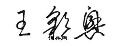 骆恒光王彩兴草书个性签名怎么写